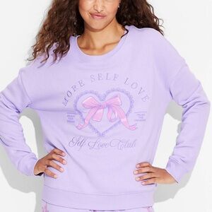 Plus Size Self Love Daily Reminders Lavender Sweatshirt